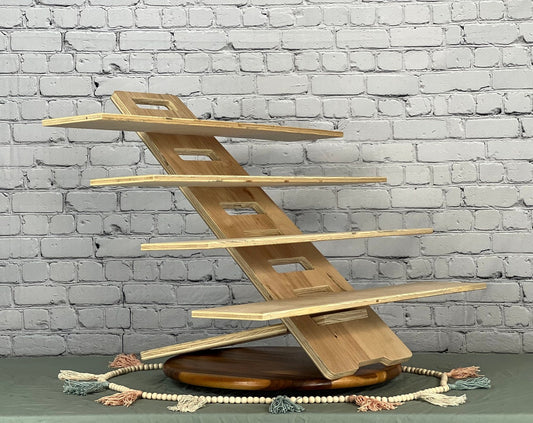 Display Shelves - Quick setup - 4 Tier 30" Shelf Display - Craft Show, Market Fair, Vendor Display - Collapsible, Plywood, The Kelsie 4x6