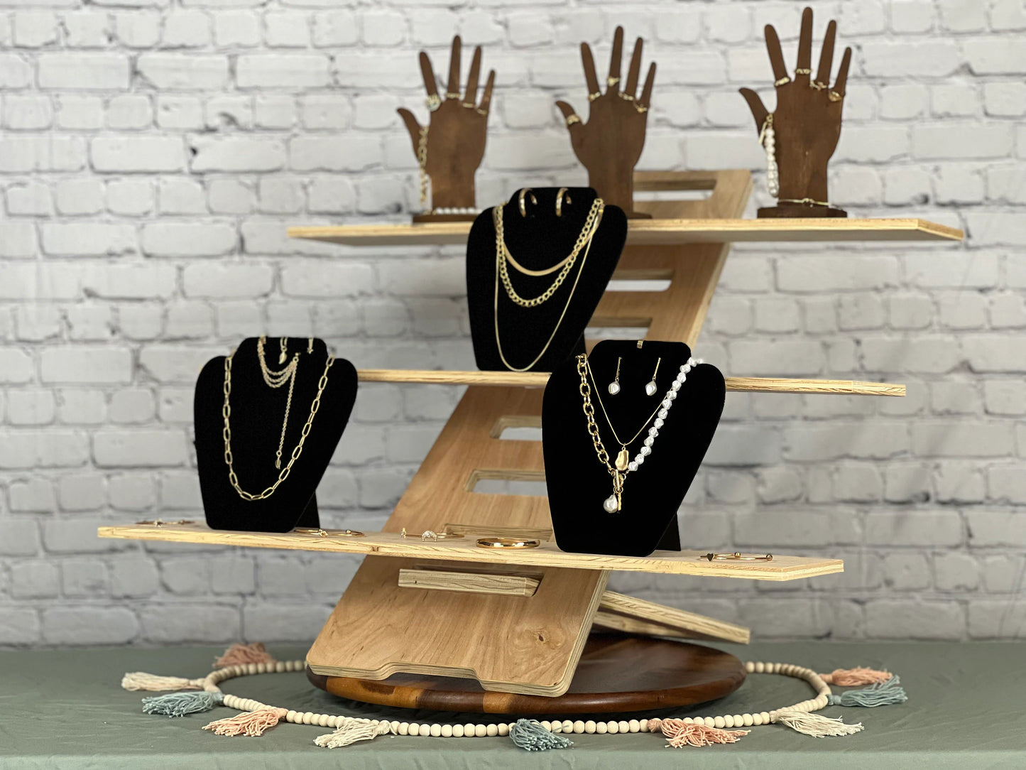 Display Shelves - Quick setup - 4 Tier 30" Shelf Display - Craft Show, Market Fair, Vendor Display - Collapsible, Plywood, The Kelsie 4x6